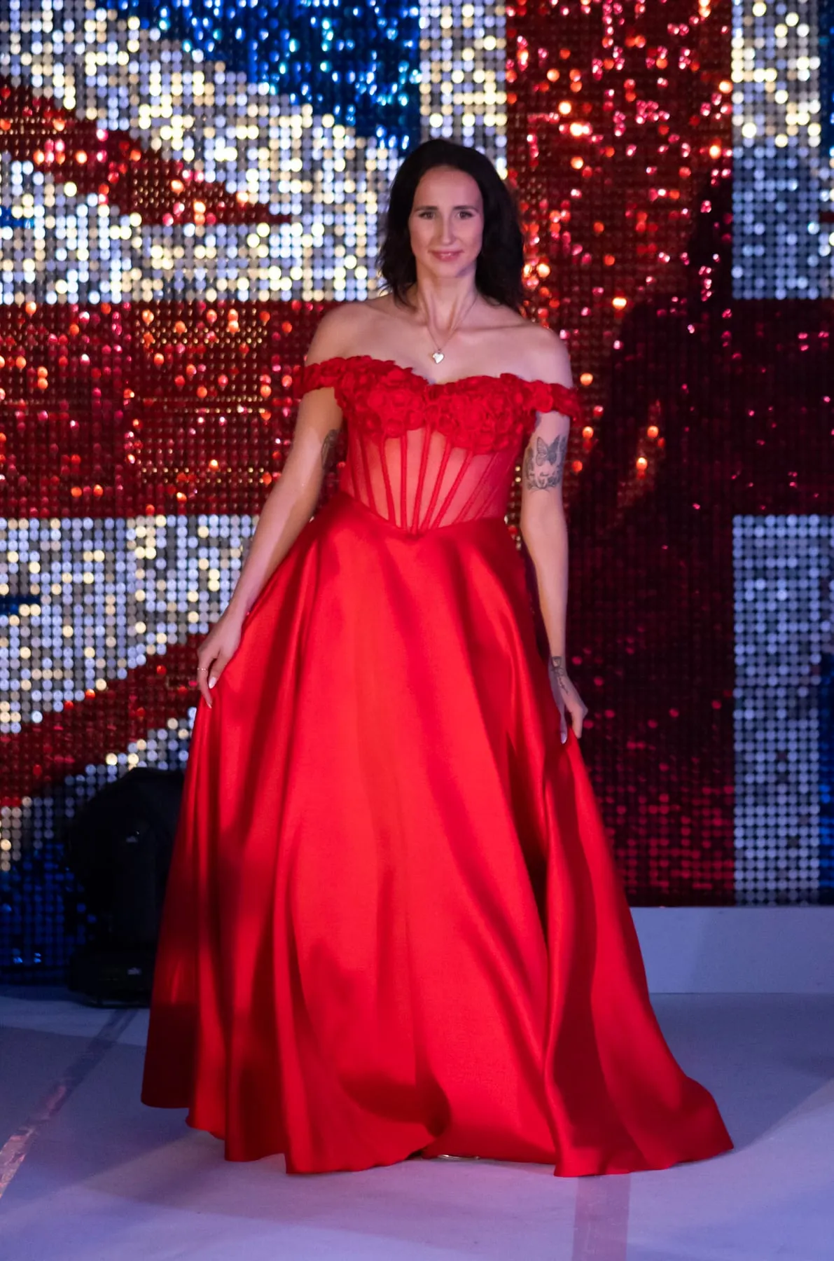 Emma on stage at the national final